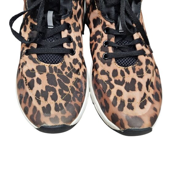 Vionic Womens‎ Tourney Leopard Print Athletic Sneakers Size 8 No Insoles Lace Up - Picture 2 of 11